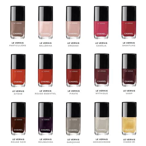 chanel popular nail polish|Chanel nail polish colour chart.